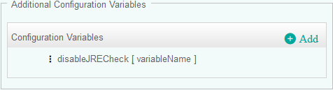 Viewing the configuration variables list