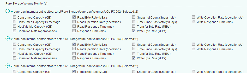 Selecting the Read Byte Rate and Write Byte Parameters