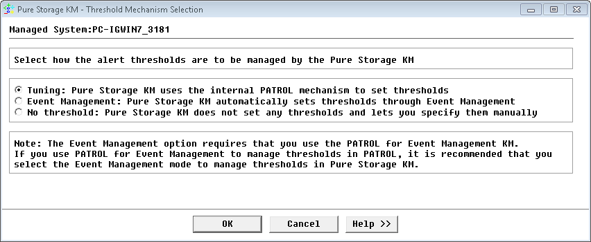 Threshold Mechanism Selection