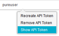 Creating the API Token - List of API Tokens