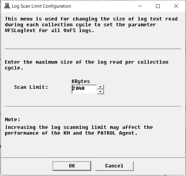 Customizing the Log Scan Limit