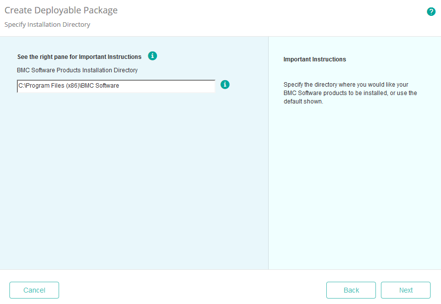 Specifying the Installation Directory