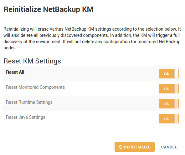 Reinitializing the KM