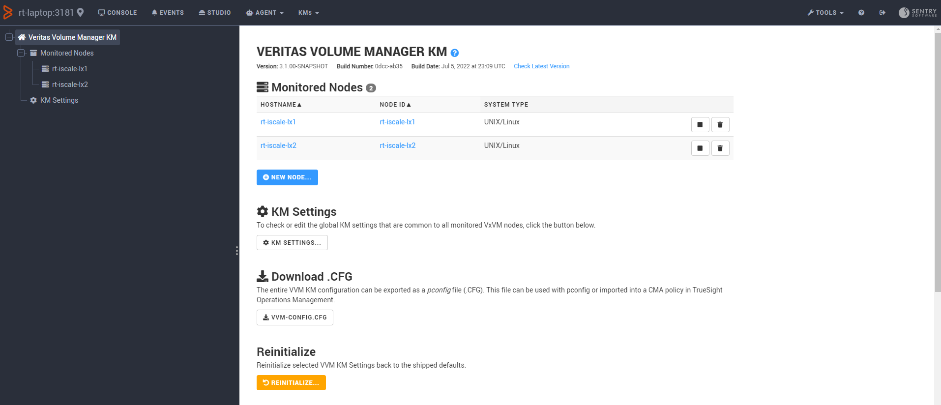 Veritas Volume Manager KM Main Page